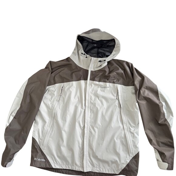 Columbia Titanium Mens Hooded Jacket Brown & Tan Size XXL Waterproof Breathable - Picture 7 of 16